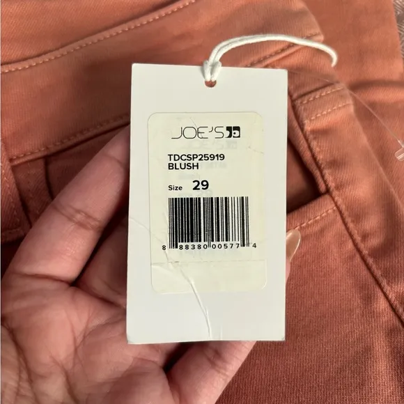 Joe's Jeans The Icon Mid-Rise Skinny Crop in Blush | Sz 29 | NWT