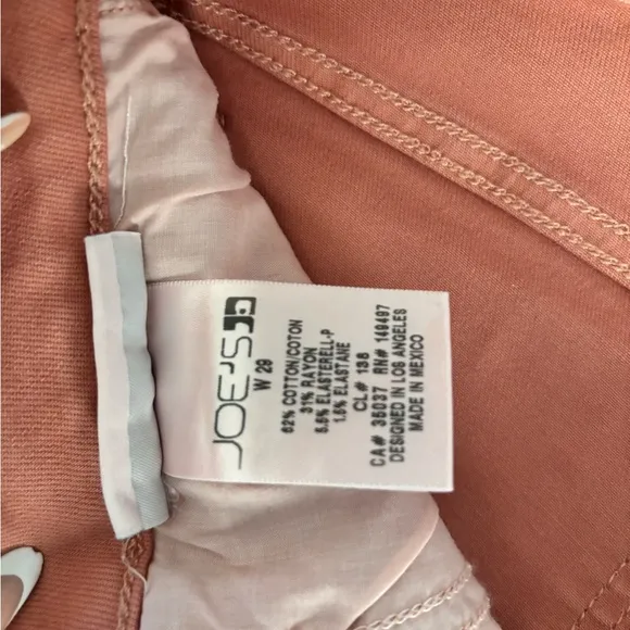 Joe's Jeans The Icon Mid-Rise Skinny Crop in Blush | Sz 29 | NWT