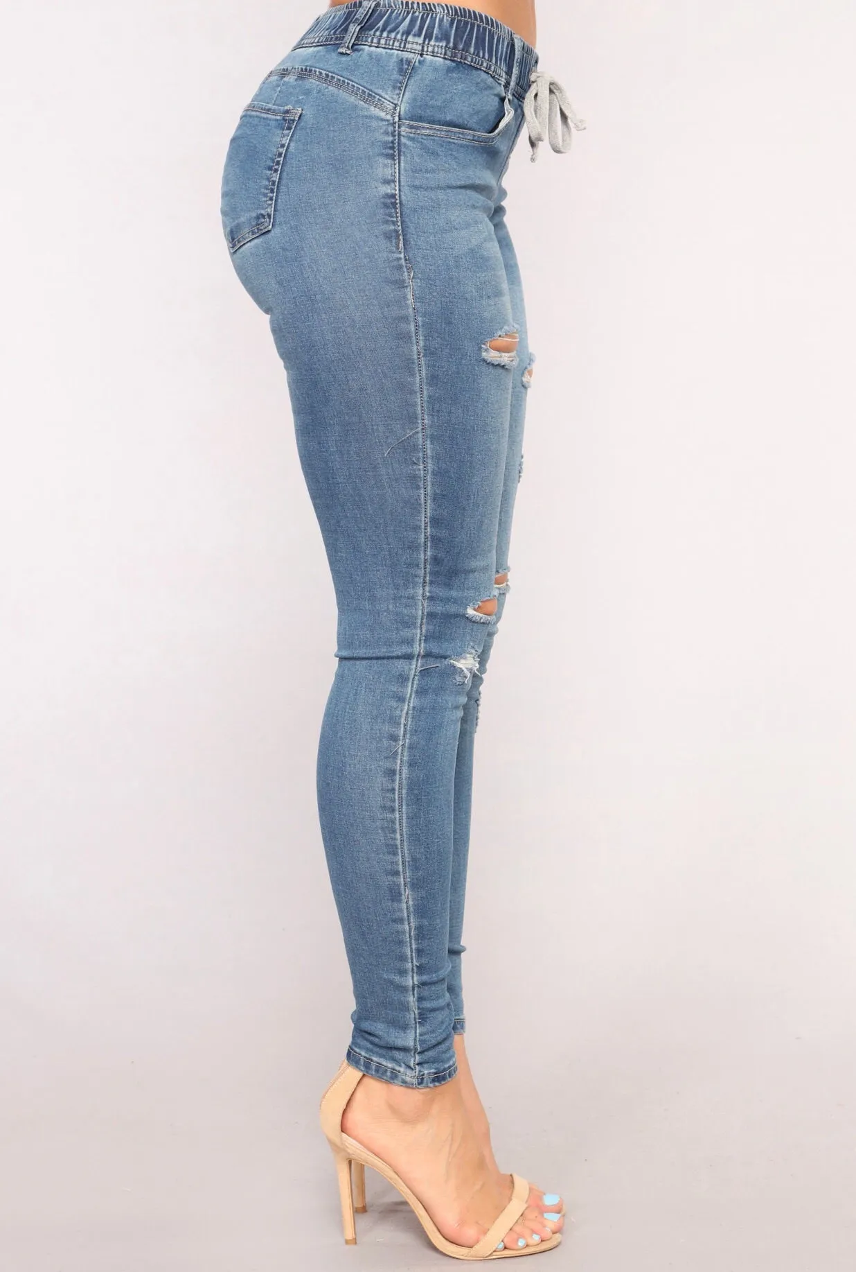 Jogger jeans medium -blue wash