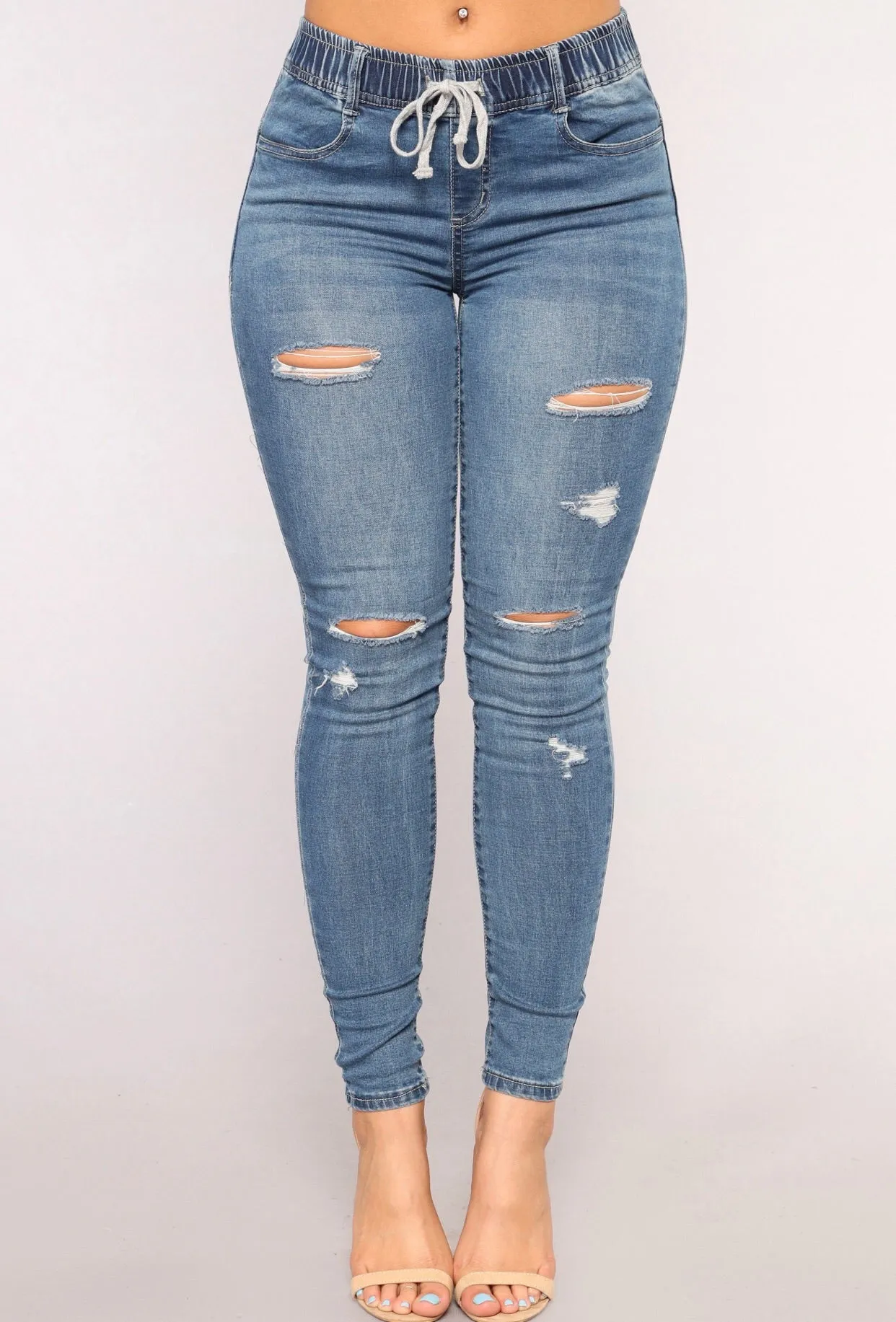 Jogger jeans medium -blue wash