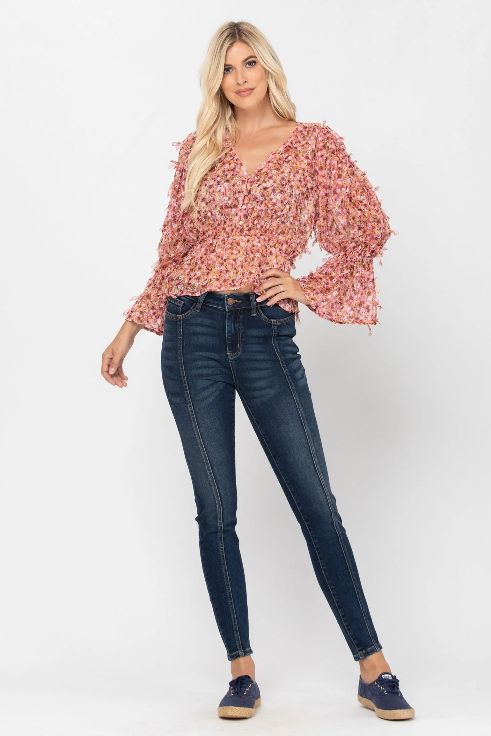 Judy Blue Byers Mid Seam Stiched Skinny Jeans