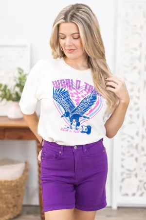 Judy Blue Purple Tummy Control Shorts