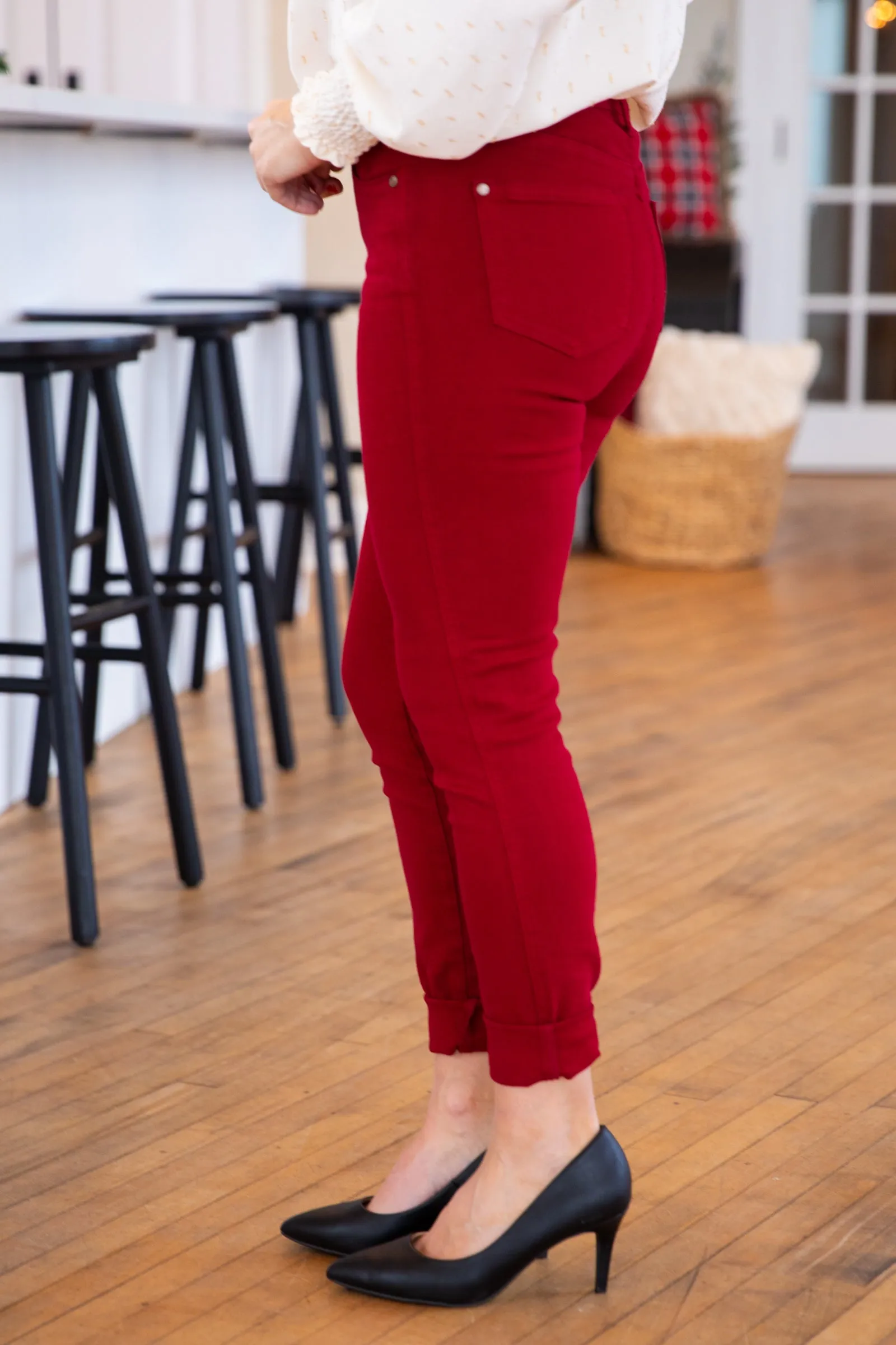 Judy Blue Wine Tummy Control Skinny Jeans