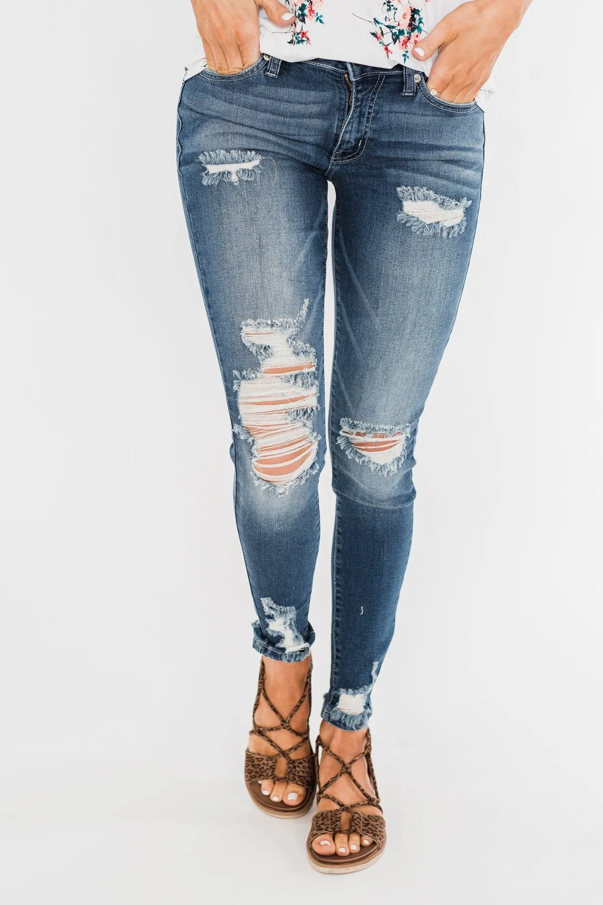 KanCan Distressed Jeans- Ariel Wash