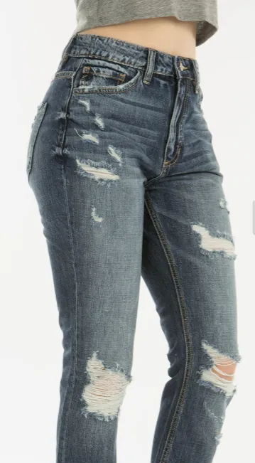 KanCan High Rise Girlfriend Fit Jeans