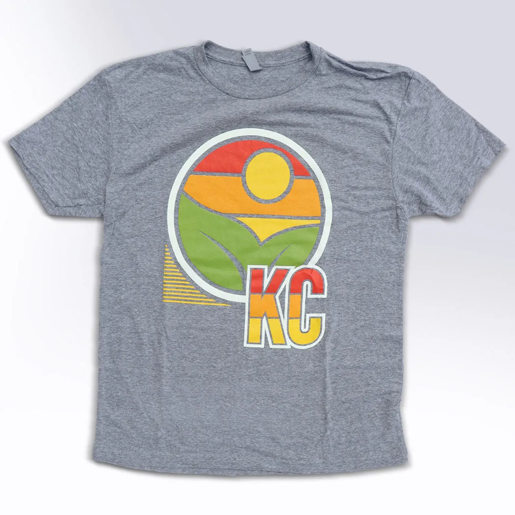 'KC Sunset' Gray Graphic Tee