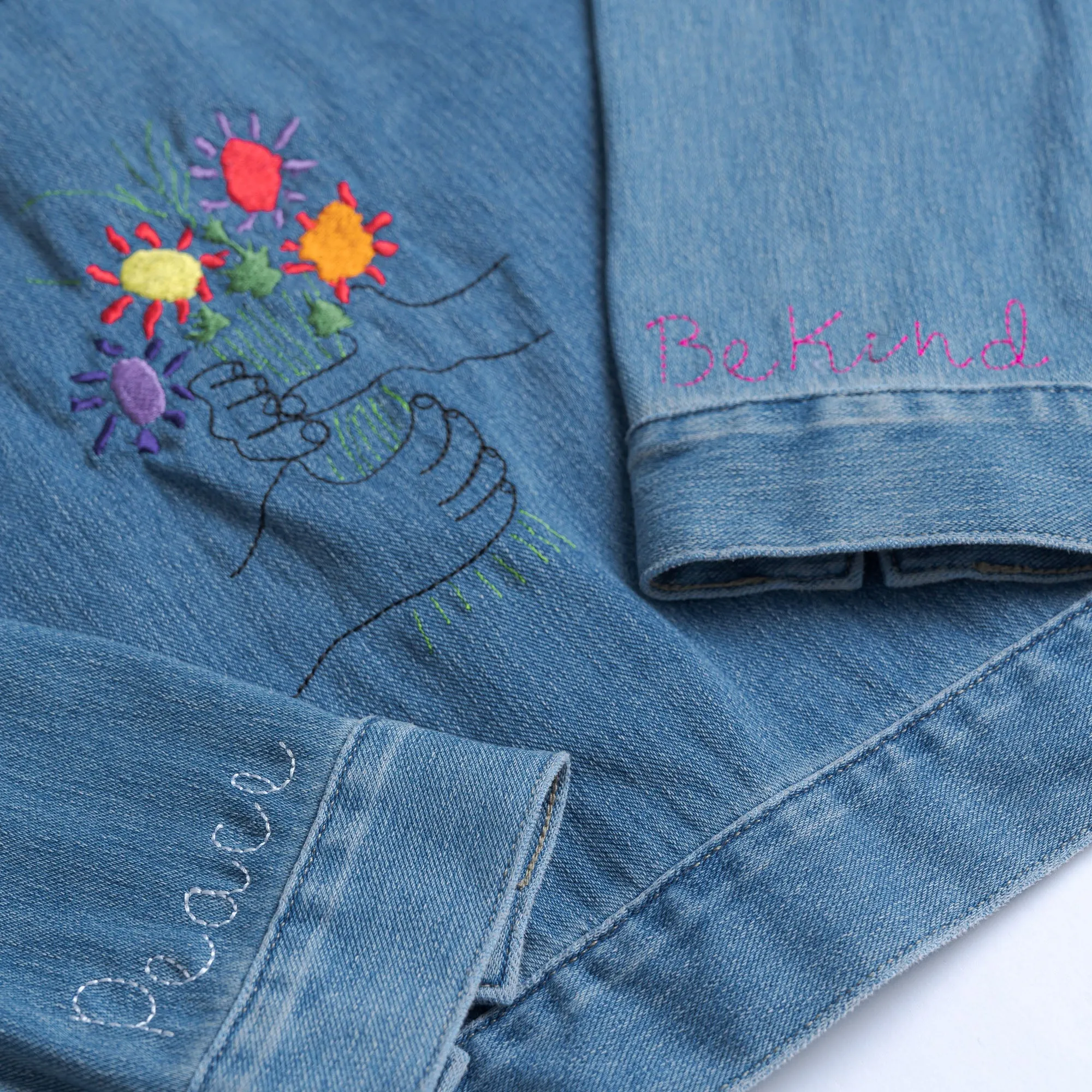 Kids Embroidered Denim Jacket