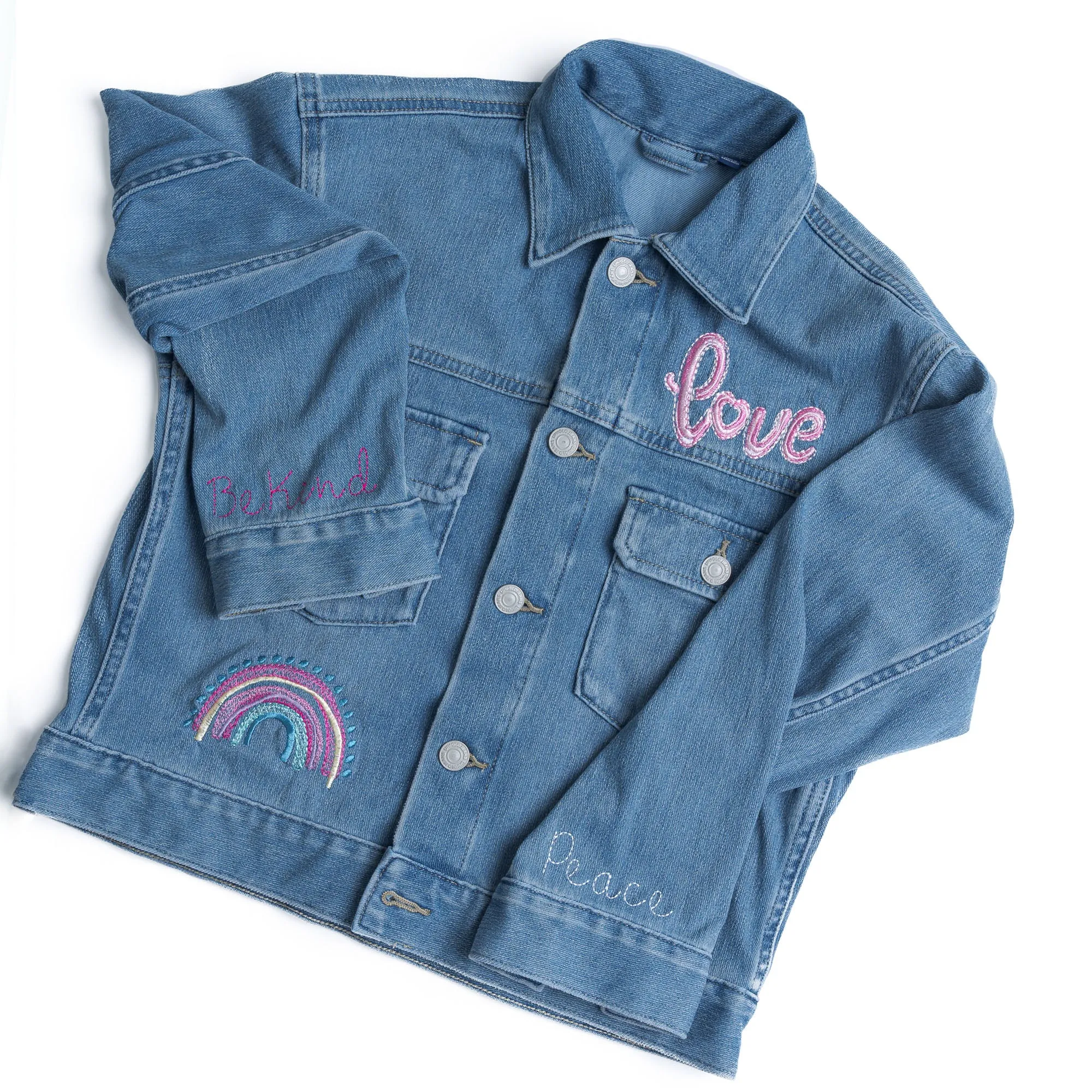 Kids Embroidered Denim Jacket