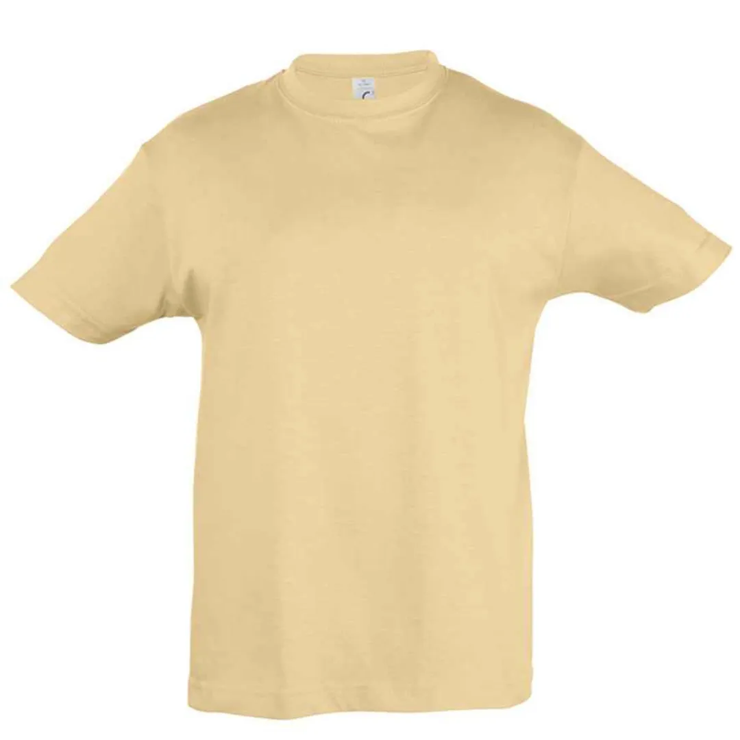 Kids Plain T-Shirt - Sand