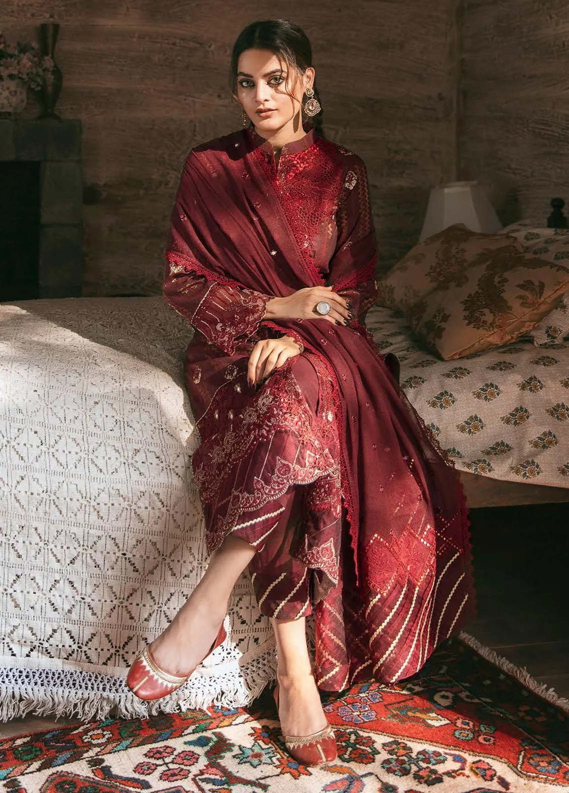 KK-04 | Qalamkar Winter Shawl Collection 2021 | Unstitched Embroidered Suits