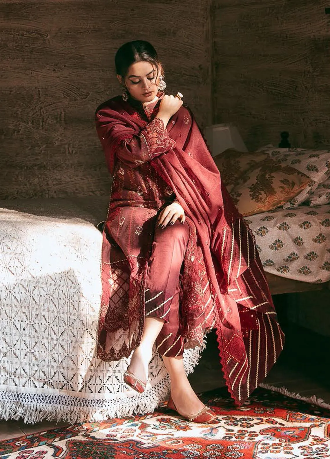 KK-04 | Qalamkar Winter Shawl Collection 2021 | Unstitched Embroidered Suits