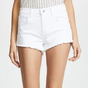 L’AGENCE Zoe Perfect Fit White Denim Jean Shorts size 24