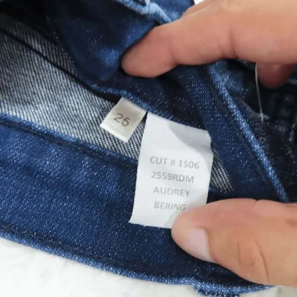 L'Agence Blue Audrey Denim Shorts in Bering Size 25