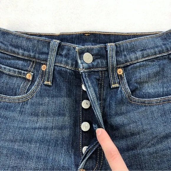 Levi's High Rise 501 S Skinny Jeans in Supercharger - Size 24