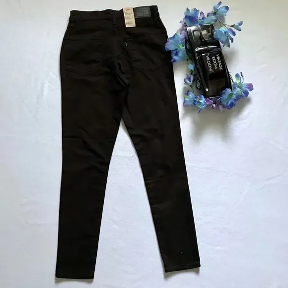 Levi's NWT 721 High Rise Skinny Distressed Black Jeans Women Various