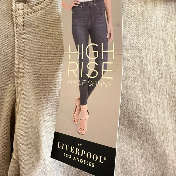 Liverpool Jeans Women’s Size 4/27 Abby High Rise Ankle Skinny Chai Tan NWT