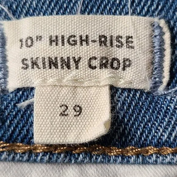 MADEWELL 10&quot; High Rise Skinny Crop Jeans in Horne Wash AJ179 Women's 29