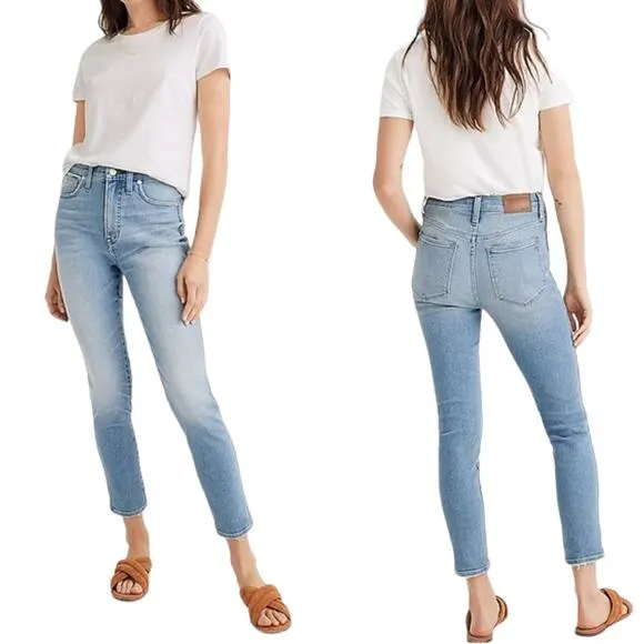 MADEWELL 10&quot; High Rise Skinny Crop Jeans in Horne Wash AJ179 Women's 29