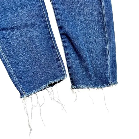 Madewell 9&quot; Mid-Rise Skinny Button Fly Denim Jeans Medium Light Blue Size 26