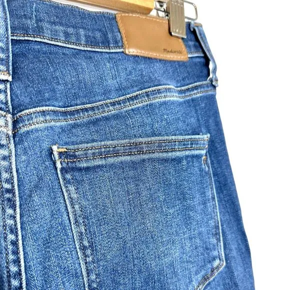 Madewell 9&quot; Mid-Rise Skinny Button Fly Denim Jeans Medium Light Blue Size 26