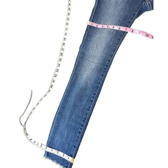 Madewell 9&quot; Mid-Rise Skinny Button Fly Denim Jeans Medium Light Blue Size 26