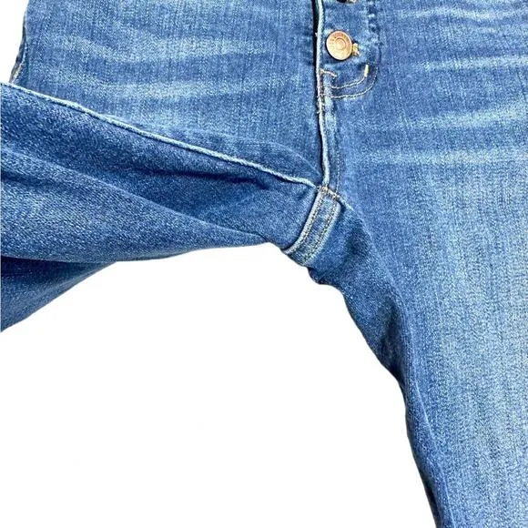 Madewell 9&quot; Mid-Rise Skinny Button Fly Denim Jeans Medium Light Blue Size 26
