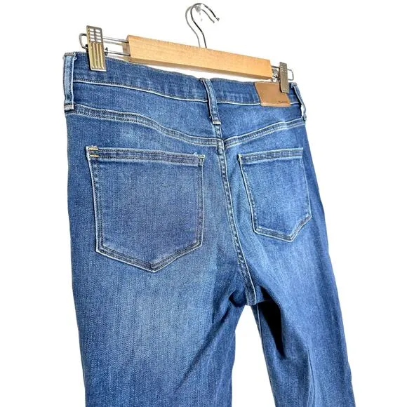 Madewell 9&quot; Mid-Rise Skinny Button Fly Denim Jeans Medium Light Blue Size 26