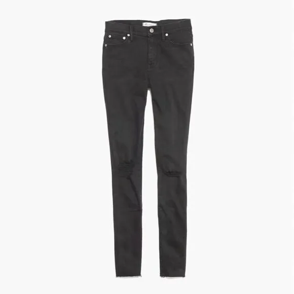 Madewell 9&quot; Mid-Rise Skinny Jeans in Black Sea