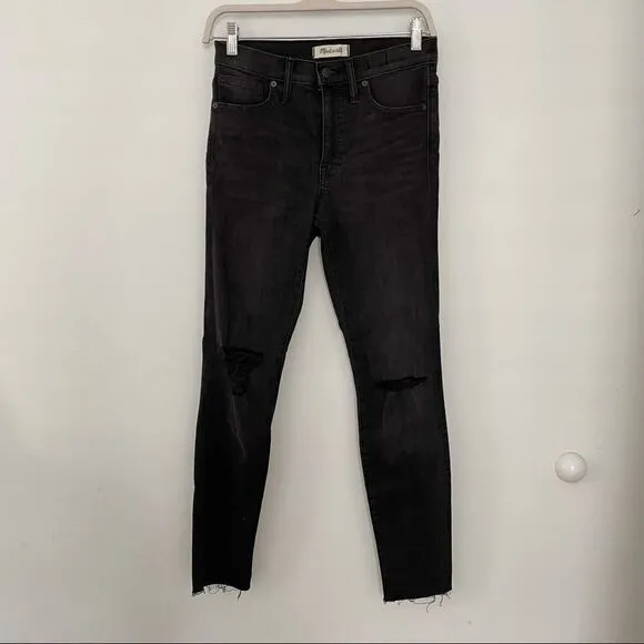 Madewell 9&quot; Mid-Rise Skinny Jeans in Black Sea