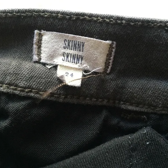 MADEWELL Black Zipper Skinny Skinny Jeans 24