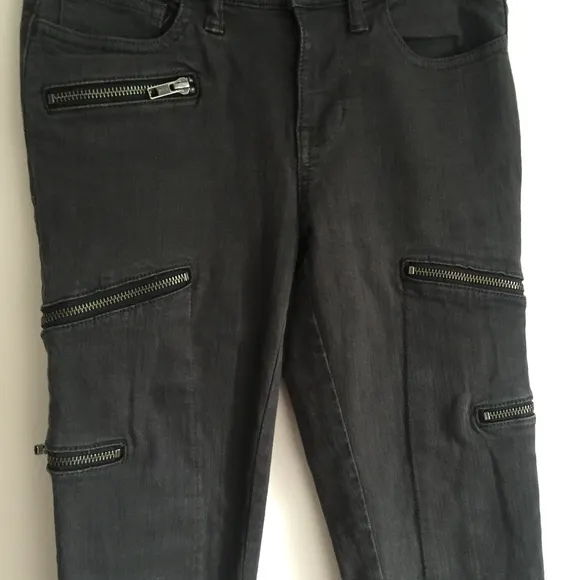 MADEWELL Black Zipper Skinny Skinny Jeans 24
