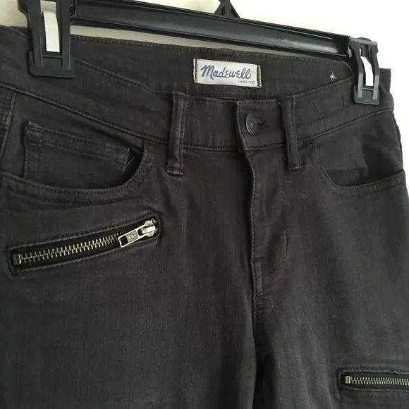 MADEWELL Black Zipper Skinny Skinny Jeans 24