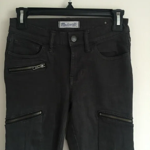 MADEWELL Black Zipper Skinny Skinny Jeans 24