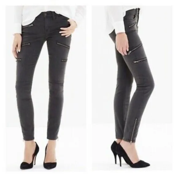 MADEWELL Black Zipper Skinny Skinny Jeans 24