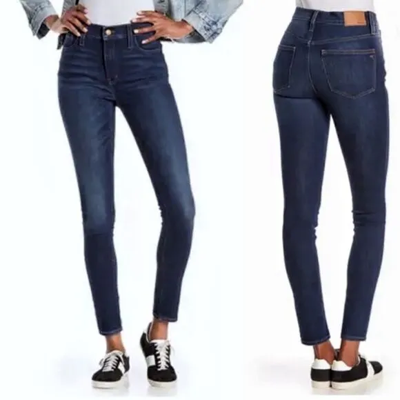 MADEWELL Dark Wash 9” Skinny Jeans!