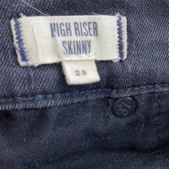 MADEWELL Distressed Black High Riser Skinny Jeans High Waisted Trendy Casual 28