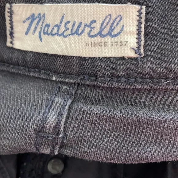 MADEWELL Distressed Black High Riser Skinny Jeans High Waisted Trendy Casual 28