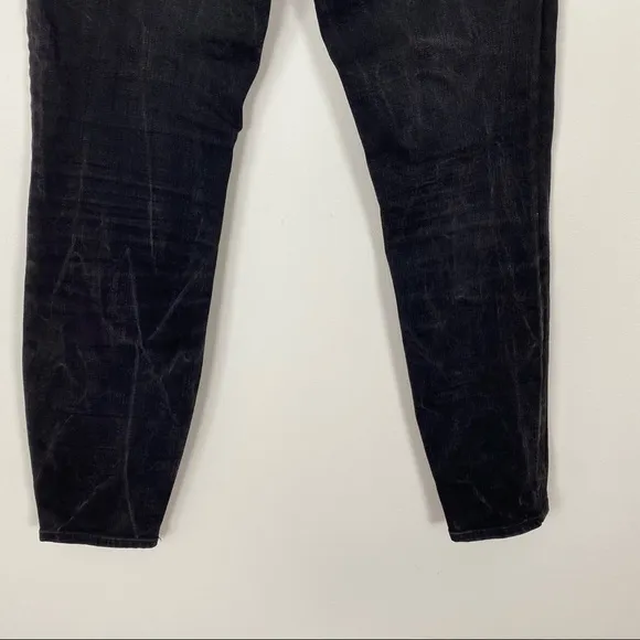 MADEWELL Distressed Black High Riser Skinny Jeans High Waisted Trendy Casual 28