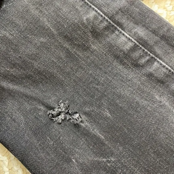 MADEWELL Distressed Black High Riser Skinny Jeans High Waisted Trendy Casual 28