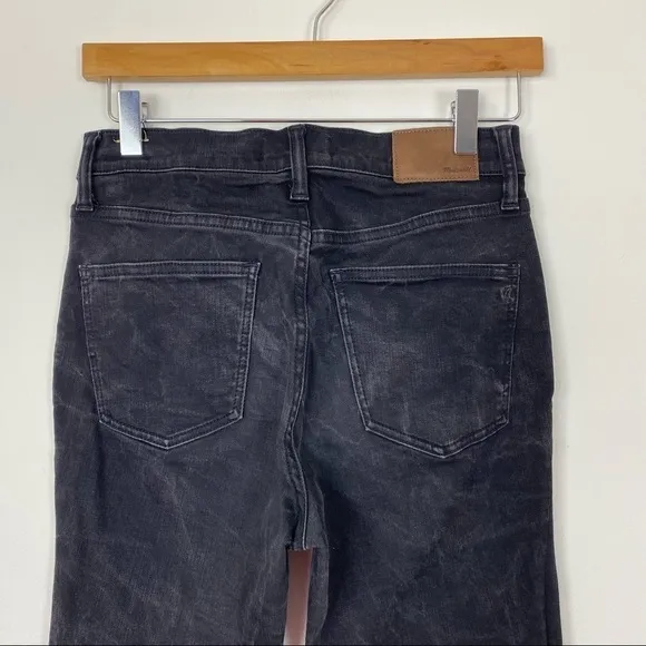 MADEWELL Distressed Black High Riser Skinny Jeans High Waisted Trendy Casual 28