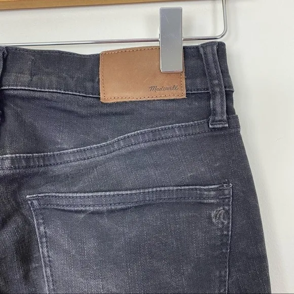 MADEWELL Distressed Black High Riser Skinny Jeans High Waisted Trendy Casual 28