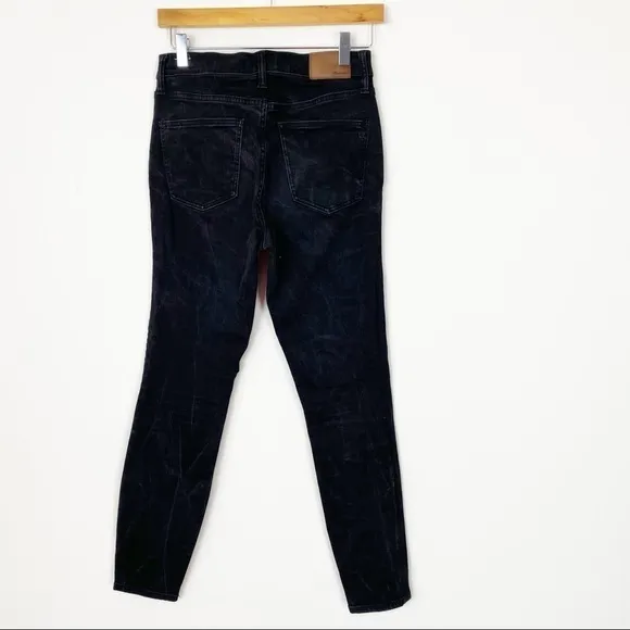 MADEWELL Distressed Black High Riser Skinny Jeans High Waisted Trendy Casual 28