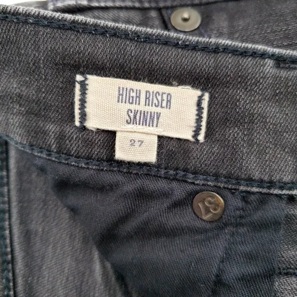 Madewell High Riser Skinny Skinny Jeans in Black Forest Wash