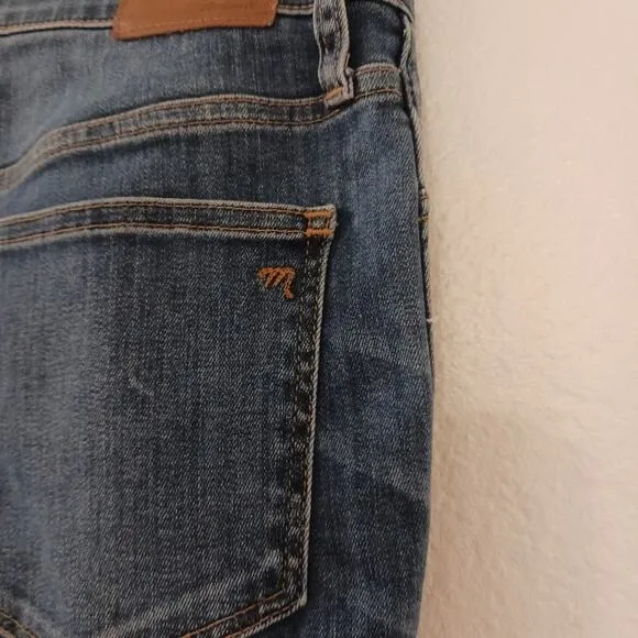 Madewell Jeans 10&quot; High Rise Women's Sz 29 Dark Blue Skinny Atlantic Whiskered
