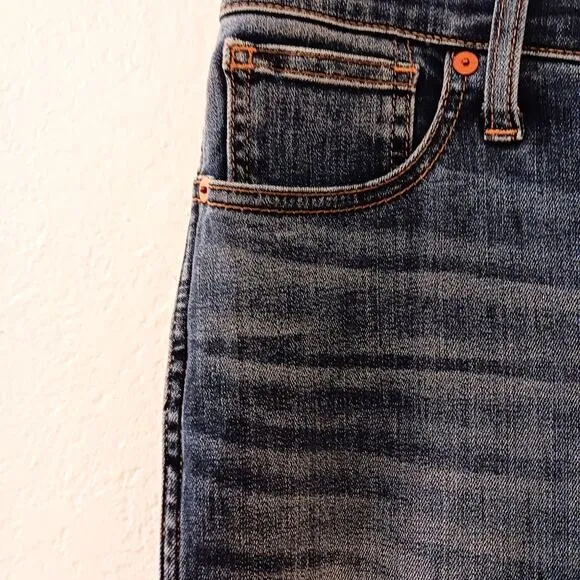 Madewell Jeans 10&quot; High Rise Women's Sz 29 Dark Blue Skinny Atlantic Whiskered