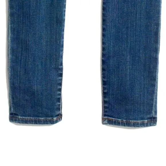 Madewell Jeans 10&quot; High Rise Women's Sz 29 Dark Blue Skinny Atlantic Whiskered