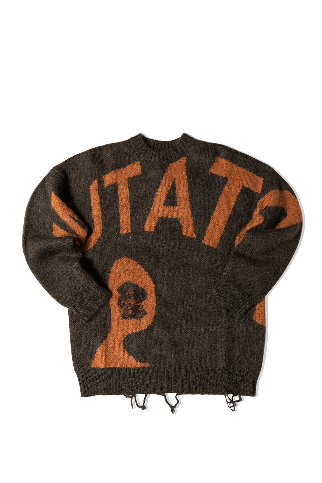 Mutate Distressed Creneck Sweater