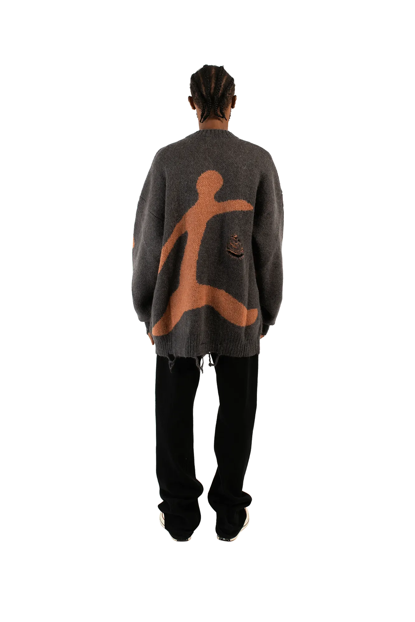 Mutate Distressed Creneck Sweater