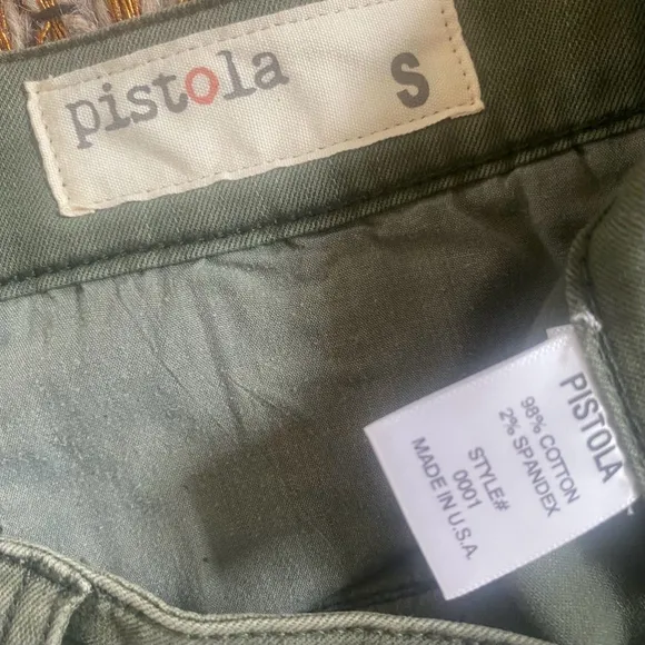MWT Pistola Chester Cargo Utility Shorts Olive Green Size S