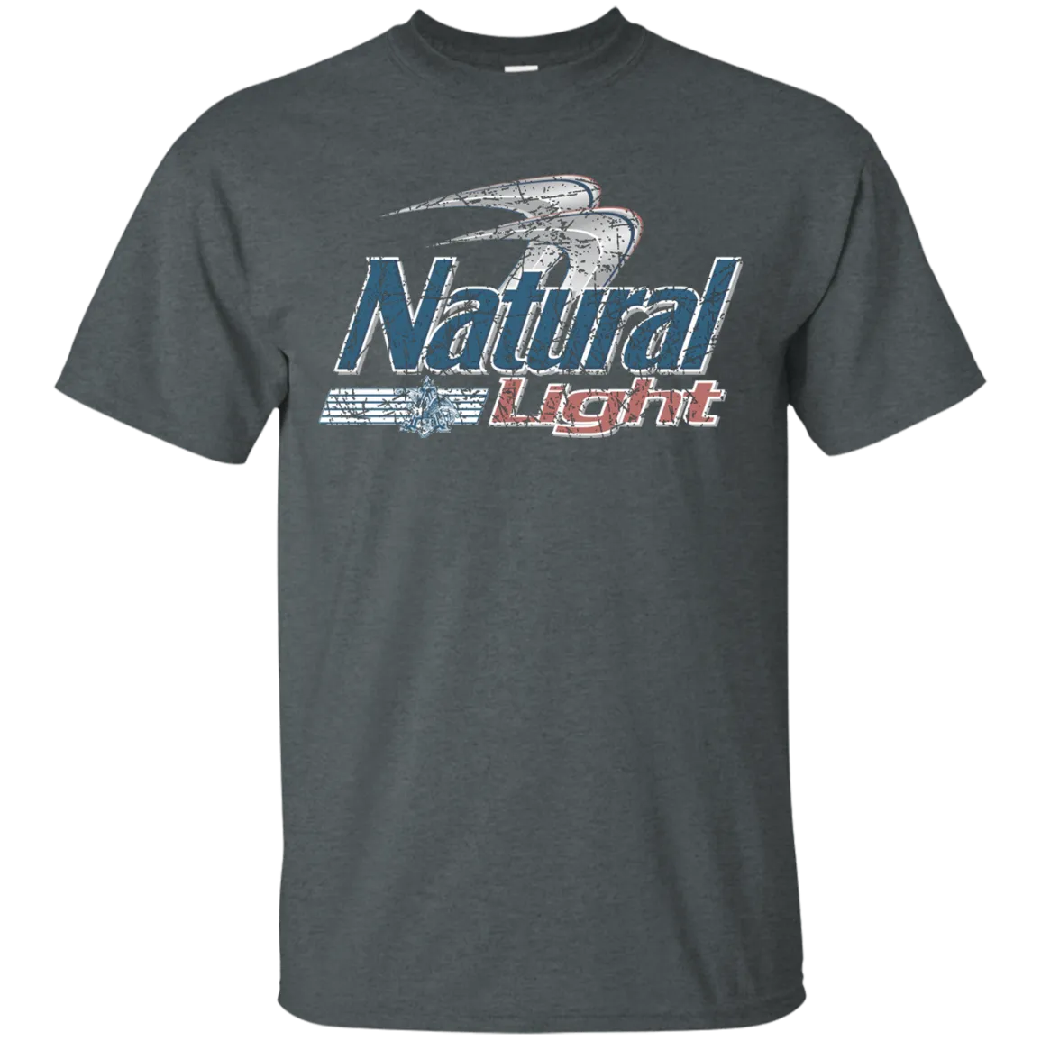Natural Light Beer T-Shirt Custom Designed Color Worn Label Pattern